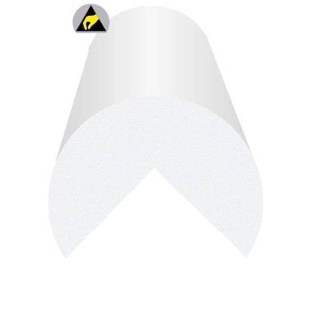 Ergomat Large Round Corner Bumper ESD White LRCB120-ESD-W